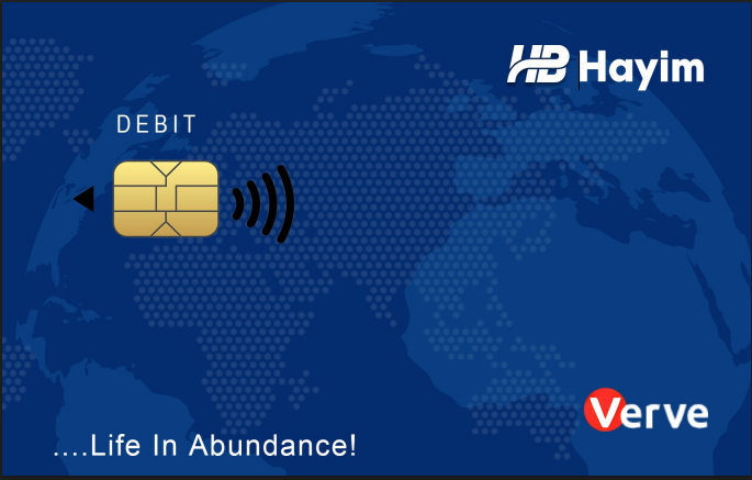 Hayim Bank Premium Debit Card and Dashboard Mockup