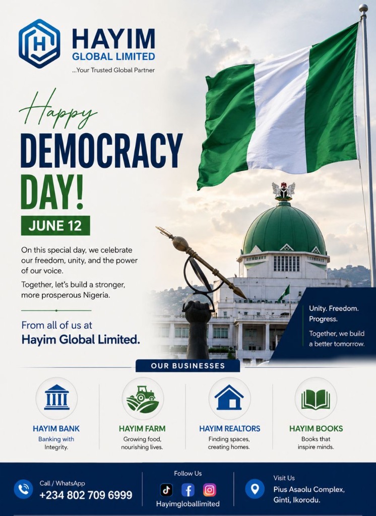 Happy Democracy Day, Nigeria!